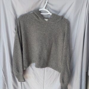 American Eagle Outfitters Gray Cowl Neck Sweater